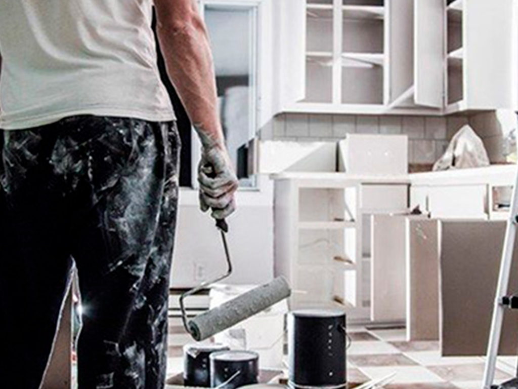 A man doing home improvement